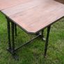 Victorian Mahogany Sutherland Drop Leaf Table On Brass Casters (H-21" L-25" W-21")(folded table 21" x 5,2") Image 6