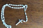 Vintage pale blue  Rosary beads