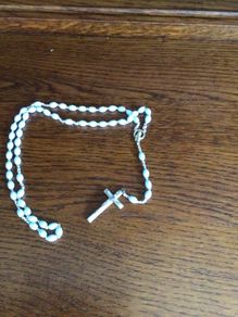Vintage pale blue  Rosary beads