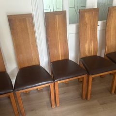 Dining room chairs oak x 6