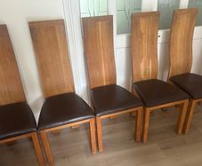 Dining room chairs oak x 6