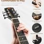 4/4 Acoustic Guitar Beginner Set Adult Full Size Cutaway Folk Guitar Starter Kit 41 inches with Gig Bag, Picks, Strings, Capo, Tuner, Strap, Pickguard, Black Image 5