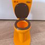 Vintage Sindy Pedigree Orange Brown Dolls House Toilet Bathroom Furniture Image 4