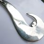 Vintage Sterling Silver 925 Mod Design Blue Purple Drop Pendant Necklace 24" - 13,34g Image 7