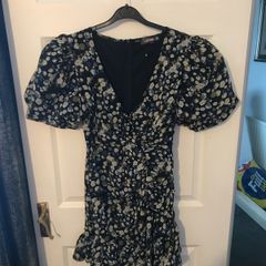 missguided puff sleeve dress size 10
