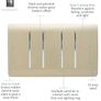 4 button lightswitch - Gold Image 4