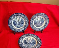 Liberty Blue Independence Hall - classic English transferware from the period of the Bicentennial of American independence
