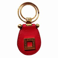 GIVENCHY Red Leather Key Ring