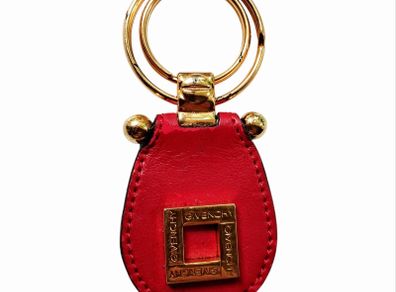 GIVENCHY Red Leather Key Ring