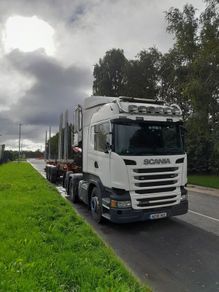 Scania R450 Tag and Crane Mounted Timber Trailer