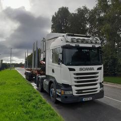 Scania R450 Tag and Crane Mounted Timber Trailer
