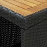 Bar Table with Storage Rack Black 120x60x110 cm Poly Rattan Image 4