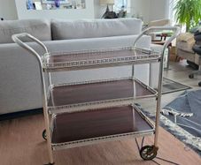 A 1970's Metalware Three Tier Trolley