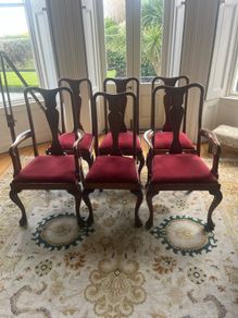 6 antique dining chairs