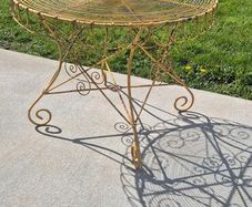 Vintage French Wrought Iron Garden Table