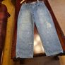 Vintage  Paint splattered  Denim Image 4