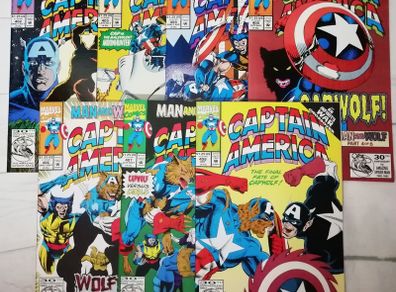 Captain America #'s 402 - 408 Man And Wolf Parts 1-6 & Infinity War Crossover (1992)