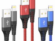 main image for ad iPhone Charger Cable, Lightning Cable 3Pack 6FT/1.8M iPhone Charger Braided Long iPhone Charger Lead USB Fast Charging Cable Compatible with iPhone 11/Pro/Xs Max/X/8/7/Plus/6S/6/SE/5S iPad and More