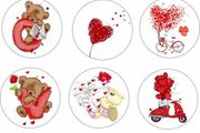 Edible Valentine cupcake toppers