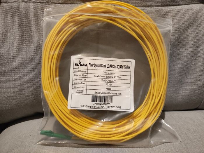 Fibre Optic Cable SC/APC to LC/APC 3m 5m 30m