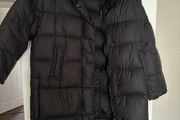 Massimo Dutti black puffer coat oversized XS-S feather down