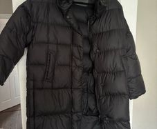 Massimo Dutti black puffer coat oversized XS-S feather down