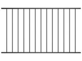 Fence Panel Powder-coated Steel 1.7x1 m Black