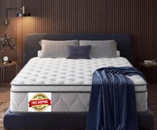 Double Mattress 4FT6, 10inch/25cm Hybrid Memory Foam & Pocket Coils Springs