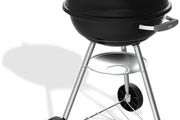 Compact Kettle Charcoal Barbecue (2026 version), 47 cm Cooking Surface, Tripod Stand with Wheels, Heat Resistant, Rustproof Design, Chrome Plated Three Layer Grate