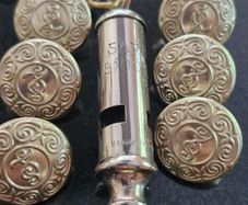 An Early Garda Siochana Whistle And Set Of 7 Buttons