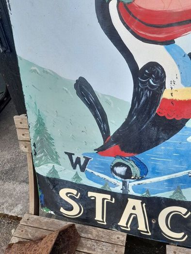 Vintage Hand Painted Guinness Sign
