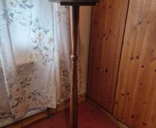 Tall Vintage Oak Wood Display Stand/ Table