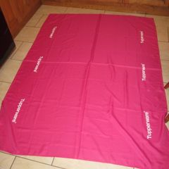 Tupperware table cloth...pink