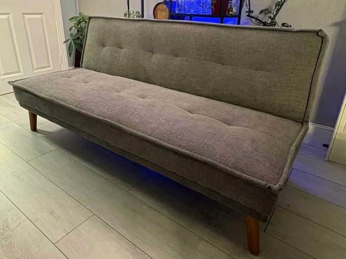 Light Grey Fabric Sofa Bed