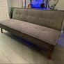 Light Grey Fabric Sofa Bed Image 4