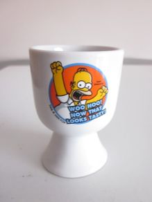 Homer Simpson Egg Cup Holder Ceramic 2005