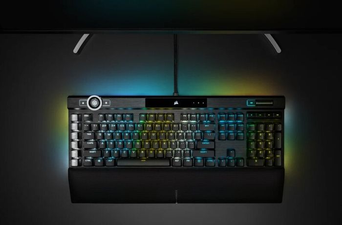 K100 RGB Optical-Mechanical Gaming Keyboard - CORSAIR OPX Switch - Black, PBT Double-Shot Keycaps - Elgato Stream Deck Integration