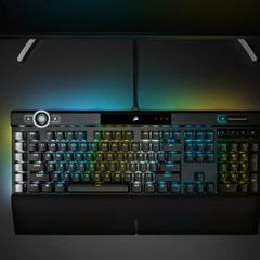 K100 RGB Optical-Mechanical Gaming Keyboard - CORSAIR OPX Switch - Black, PBT Double-Shot Keycaps - Elgato Stream Deck Integration