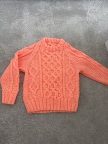 jumper girls orange size 2-3 years