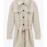 Zara cream faux leather coat / dress Image 5