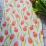 Table Runner "Tulips" - Spring, Easter table runner. Image 7