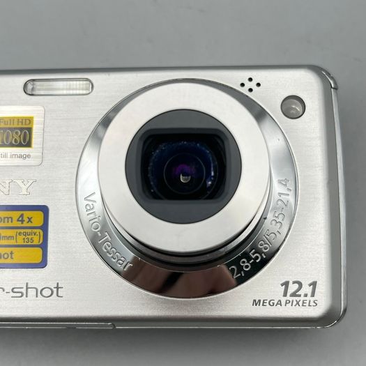 Sony DSC-W210 12.1MP Digital Camera Silver - Full Kit