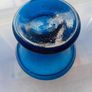 Handmade mouth-blown/ free-blown turquoise blue/green glass Image 5