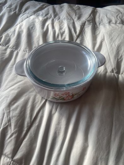 Antique Corningware Casserole Dish.