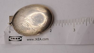 Vintage big size sterling silver locket