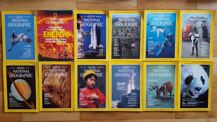 National Geographic magazines x 400 from early 20th century to 2009