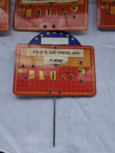 9 X Vintage French Fully Adjustable Price Display Signs