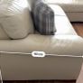 Cream leather left hand corner Sofa Image 6