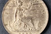 Fantastic 1890 Victoria Farthing coin with beautiful Luster