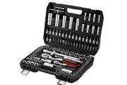 TEENO 108 Piece 1/4"&amp;1/2" Drive Socket Set with Bits Set,72 Quick Release Ratchet Wrench,Chrome Vanadium